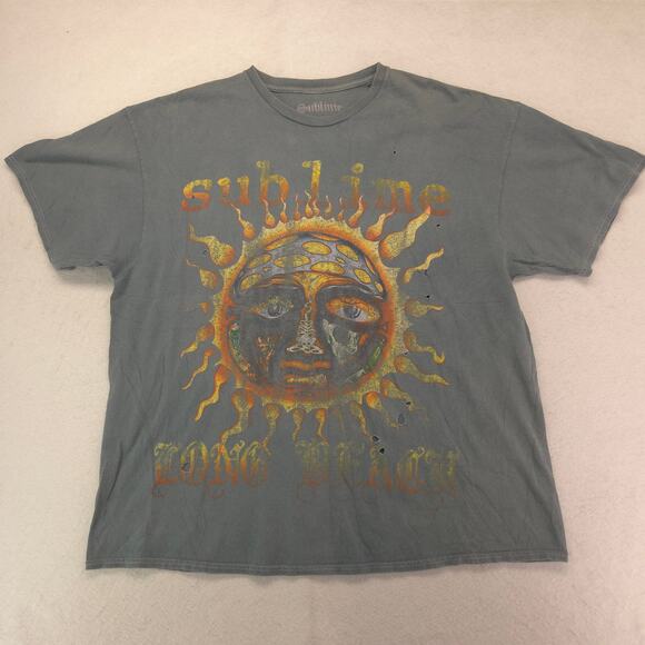 Sublime Band Short Sleeve Crew Neck Graphic Shirt Mens Size Extra Large XL Blue - Picture 2 of 10
